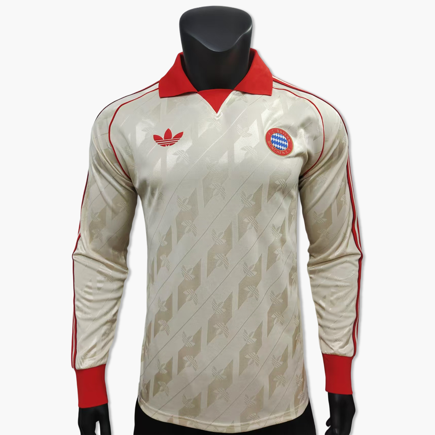 Bayern Munich 24-25 Originals LFSTLR Long Sleeve Off White Jersey - Player Version - JerseysGala