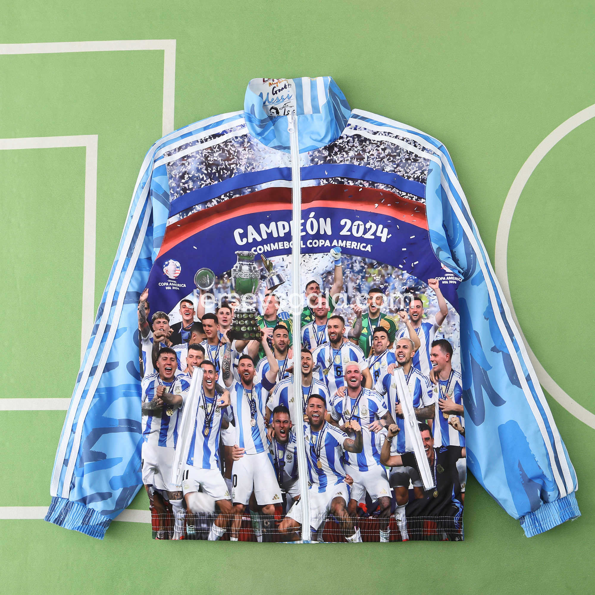 Argentina 24-25 Blue Double Sided Reversible Windbreaker - 2024 Copa America Championship - JerseysGala