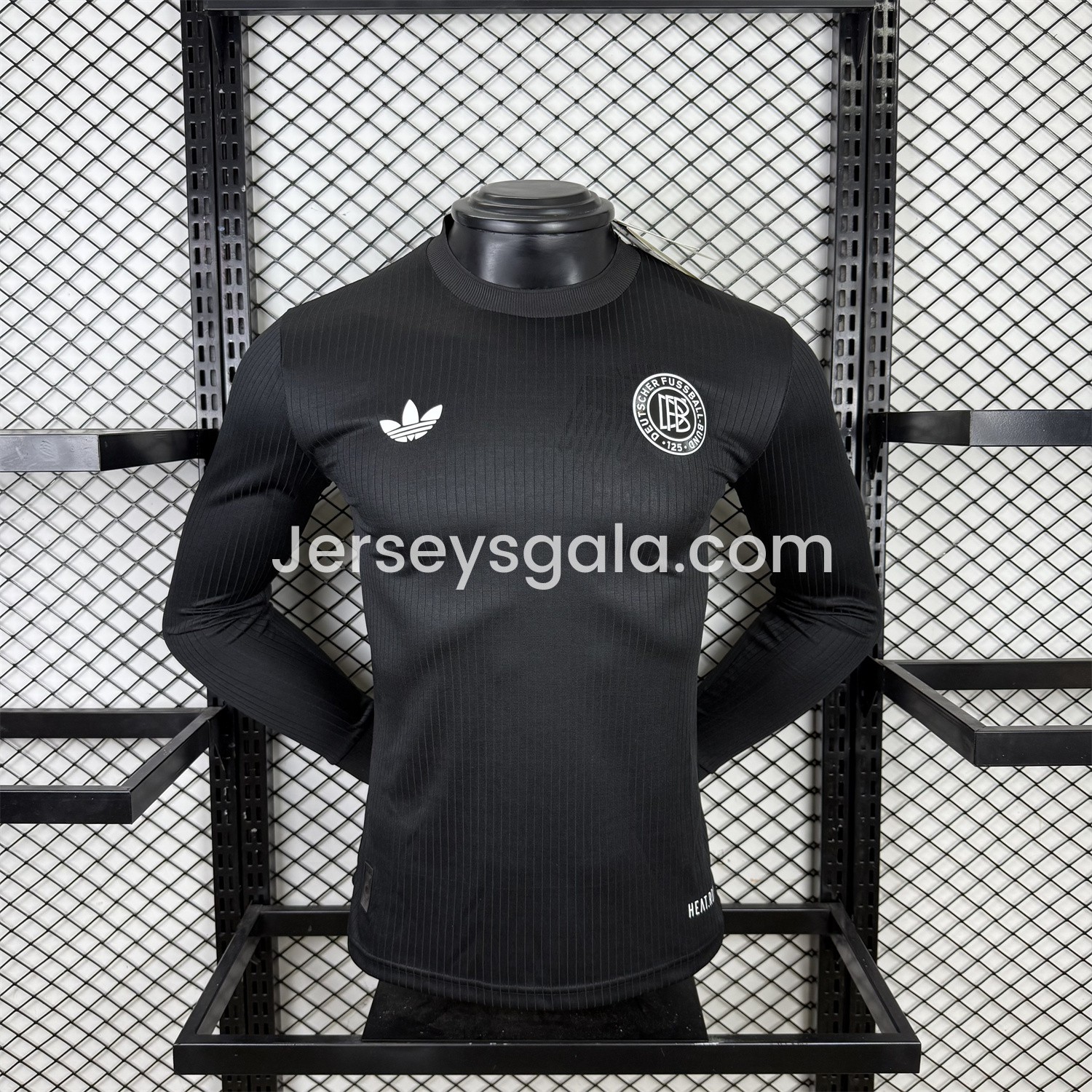 Germany 2025 Black 125-Year Anniversary Commemorative Long Sleeves Jersey - Player Version - JerseysGala
