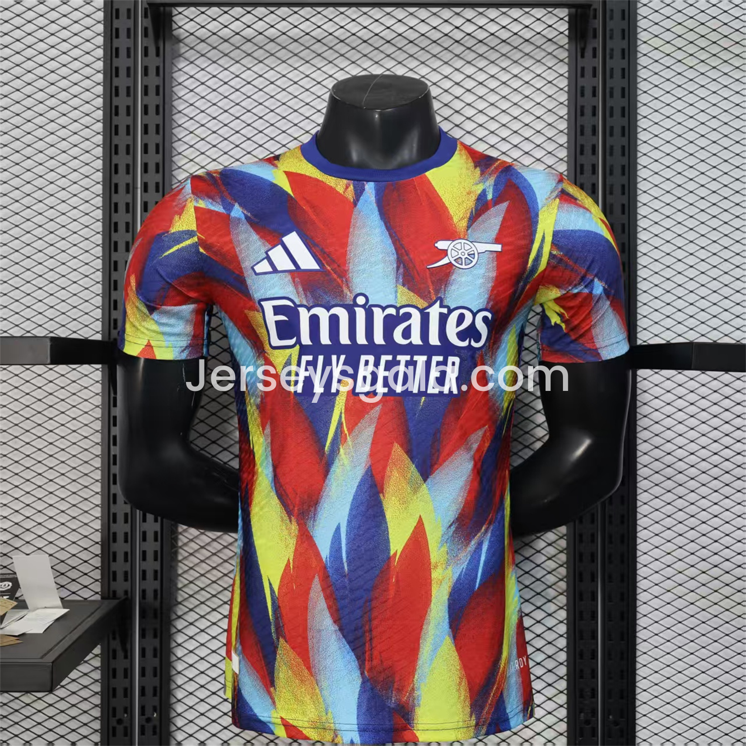 Arsenal 25-26 Colorful Flame Graffiti Pre-match Training Jersey - Player Version - JerseysGala