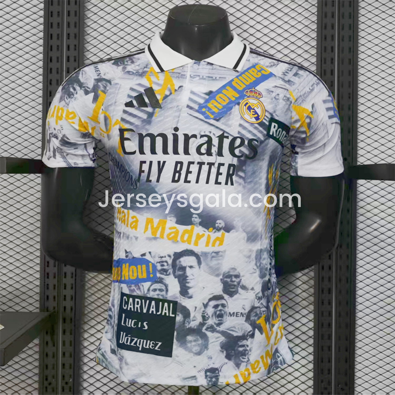 Real Madrid 25-26 Capture Of Camp Nou POLO White Special Jersey - Player Version - JerseysGala