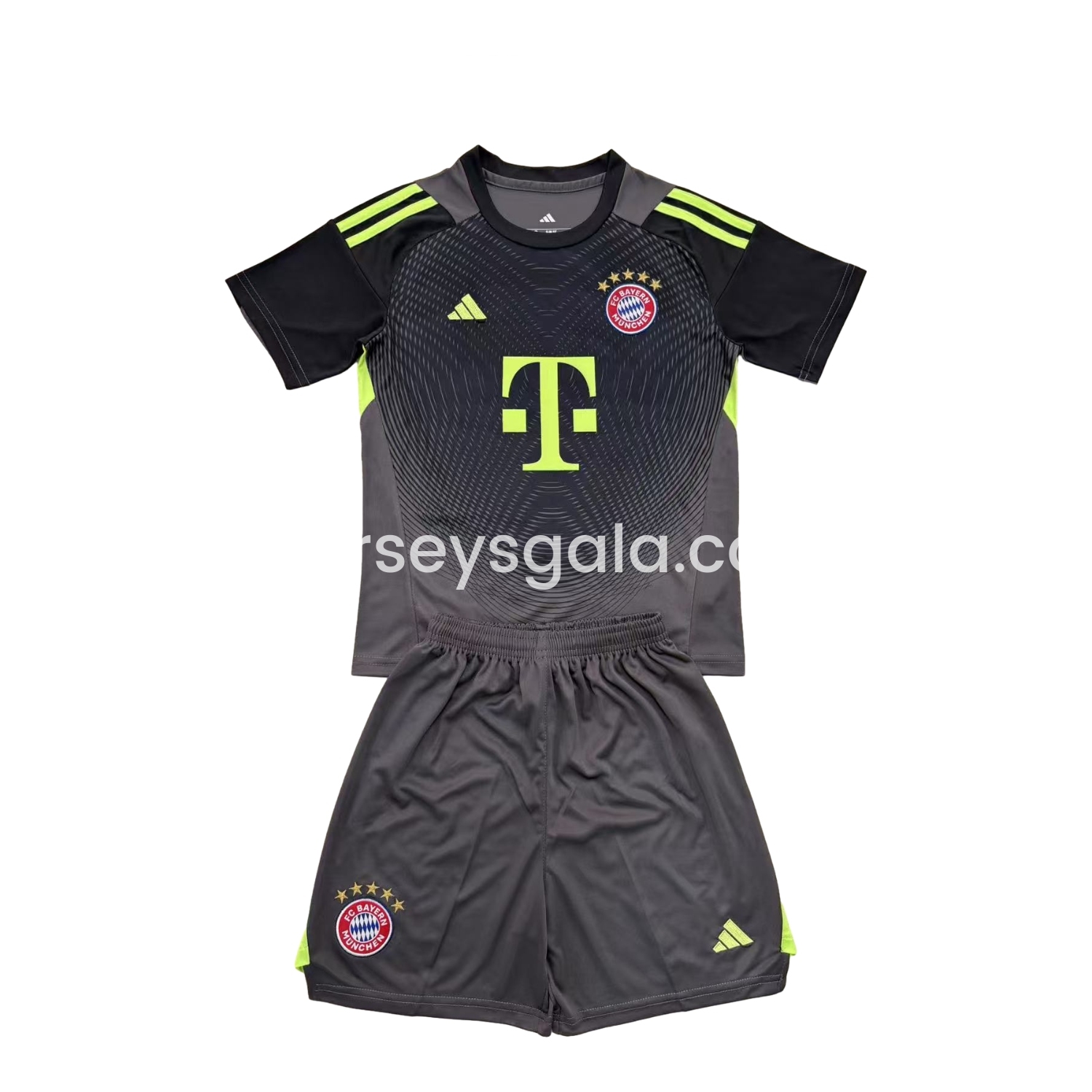Bayern Munich 25-26 Grey Black Goalkeeper Men's Adult Jersey Set - Fans Version - JerseysGala