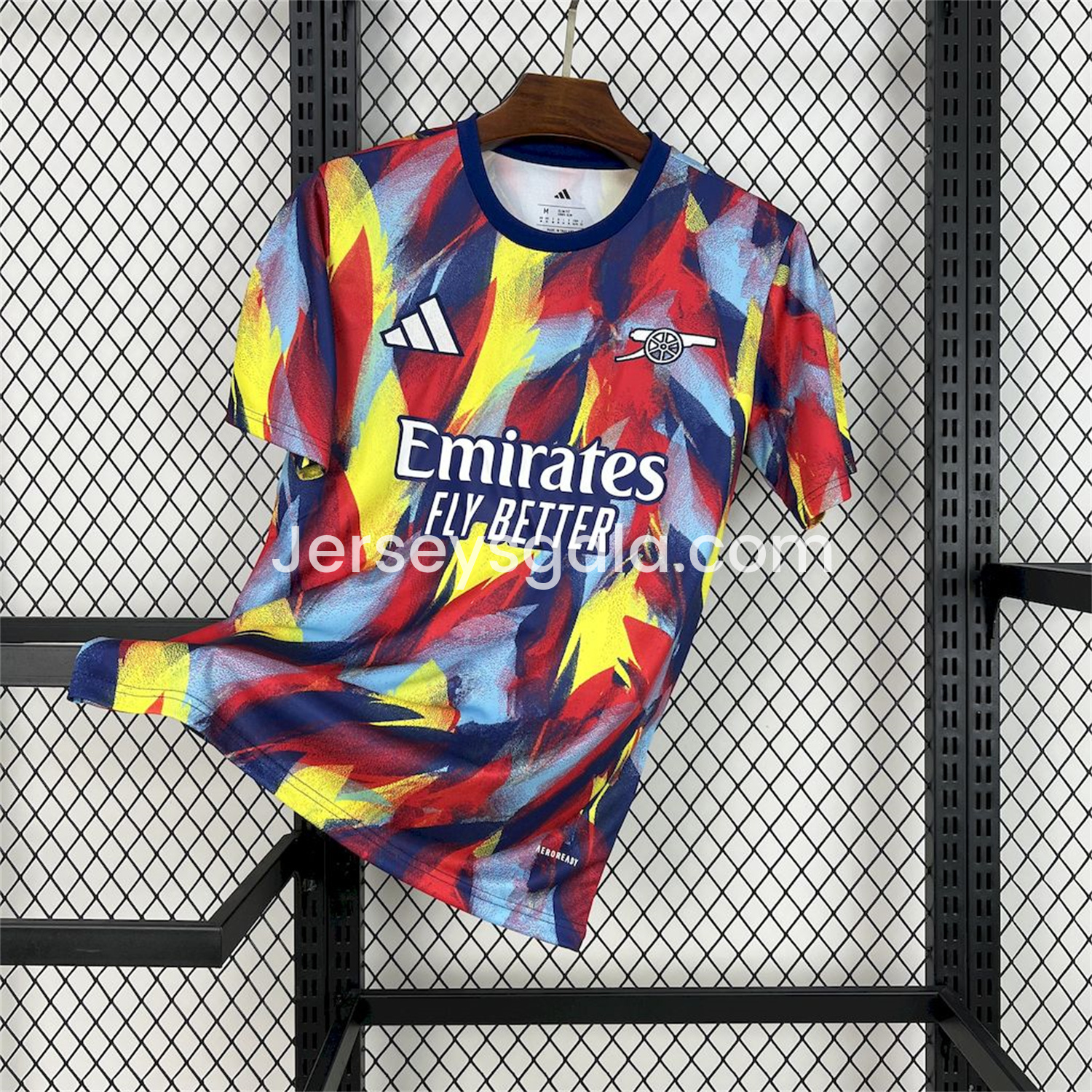 Arsenal 25-26 Colorful Flame Graffiti Pre-match Training Jersey - Fans Version - JerseysGala