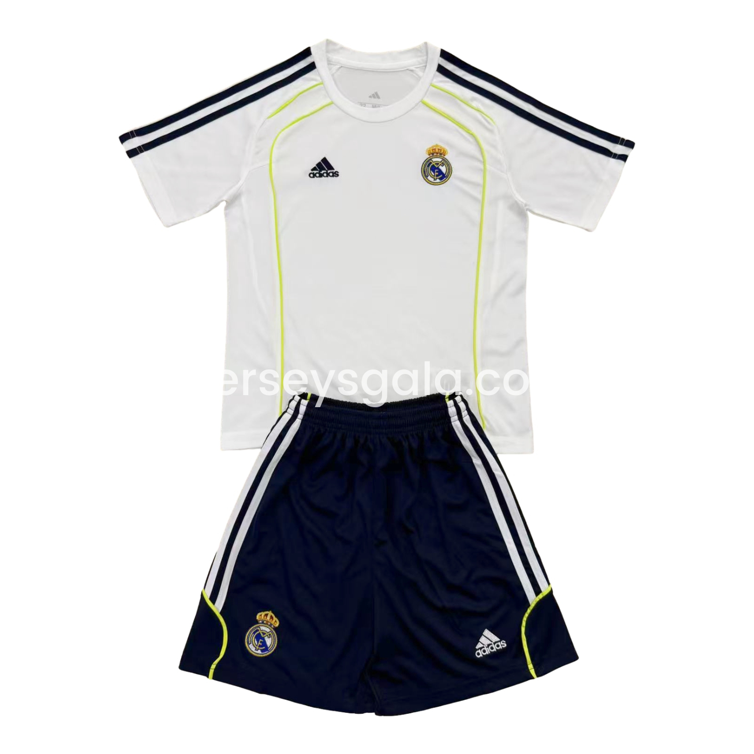 Real Madrid 25-26 T90 Throwback White Training Men's Adult Jersey Set - Fans Version - JerseysGala