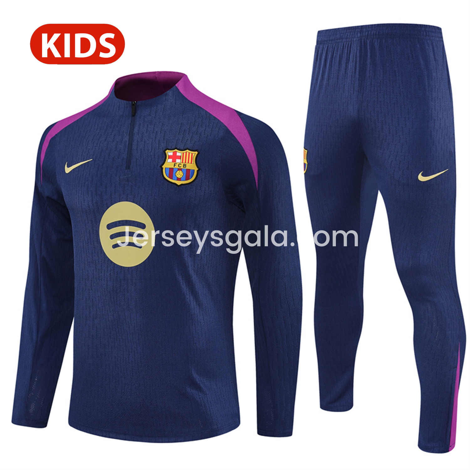 B.A.R.S.A 25-26 Kid Long Sleeves Training Set - Royal Blue Top & Royal Blue Pants - JerseysGala
