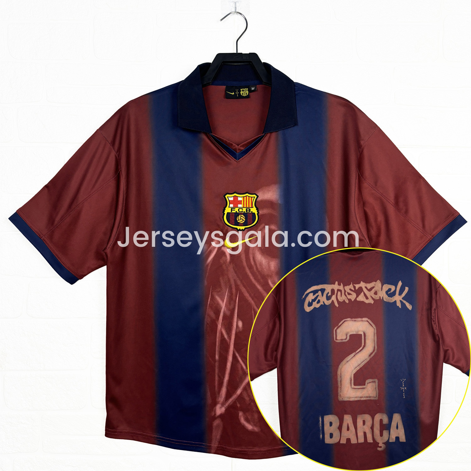 B.A.R.S.A x Travis Scott 2000-01 Home Retro Style Skeleton Jersey With Back Printing - Fans Version - JerseysGala