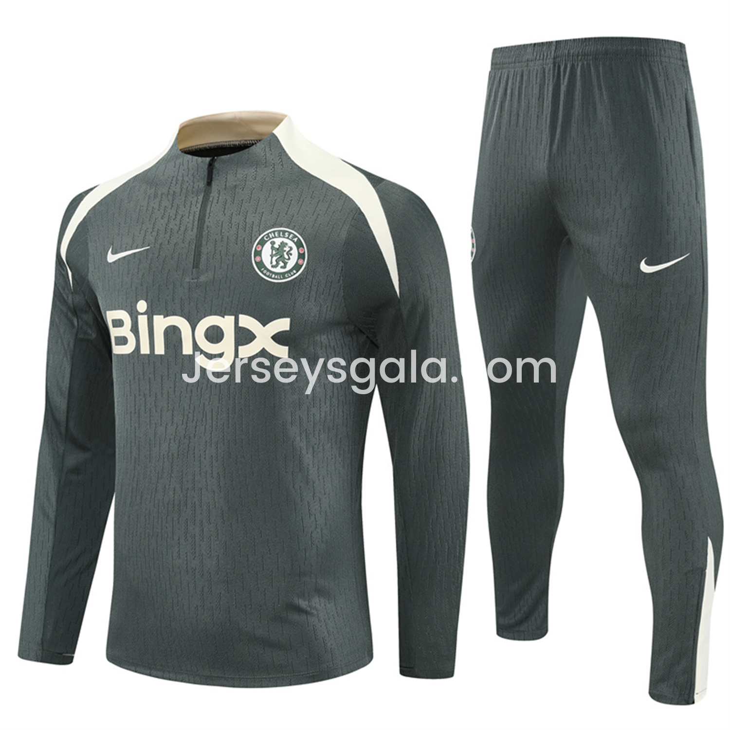 C.H.E.L.S.E.A 25-26 Long Sleeves Training Set - Army Green Top & Army Green Shorts - JerseysGala