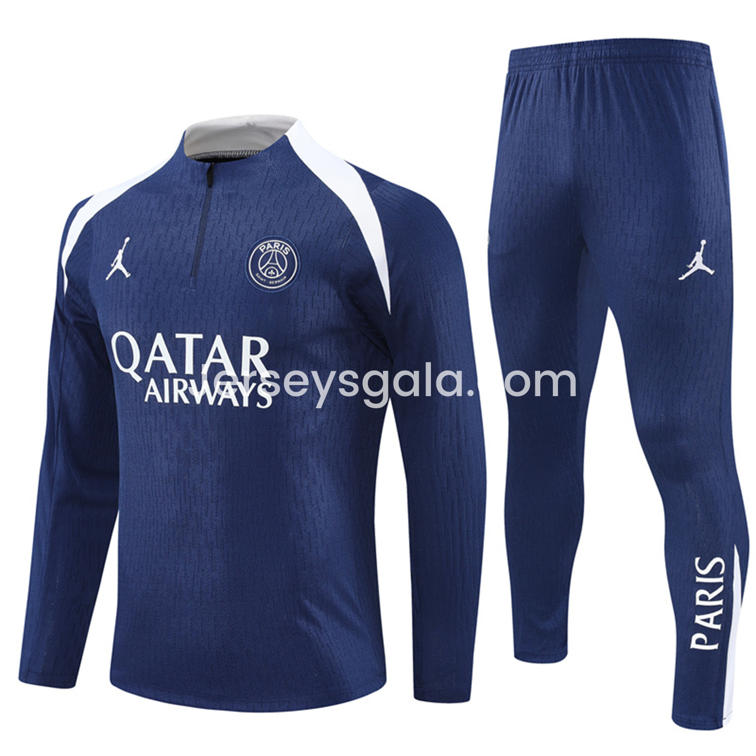 Paris Saint-Germain PSG 25-26 Long Sleeves Training Set - Royal Blue Top & Royal Blue Pants - JerseysGala