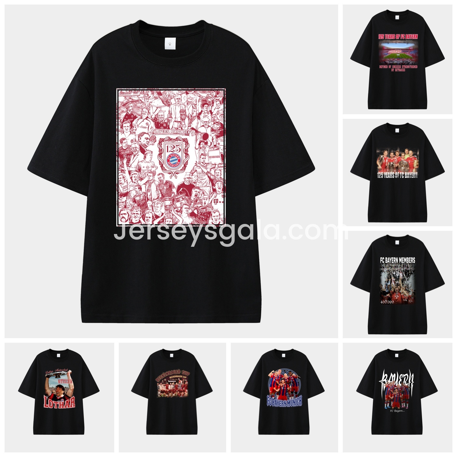 Bayern Munich 2025 125th Anniversary Memory Fragments Unisex Pure Cotton T-shirt - JerseysGala