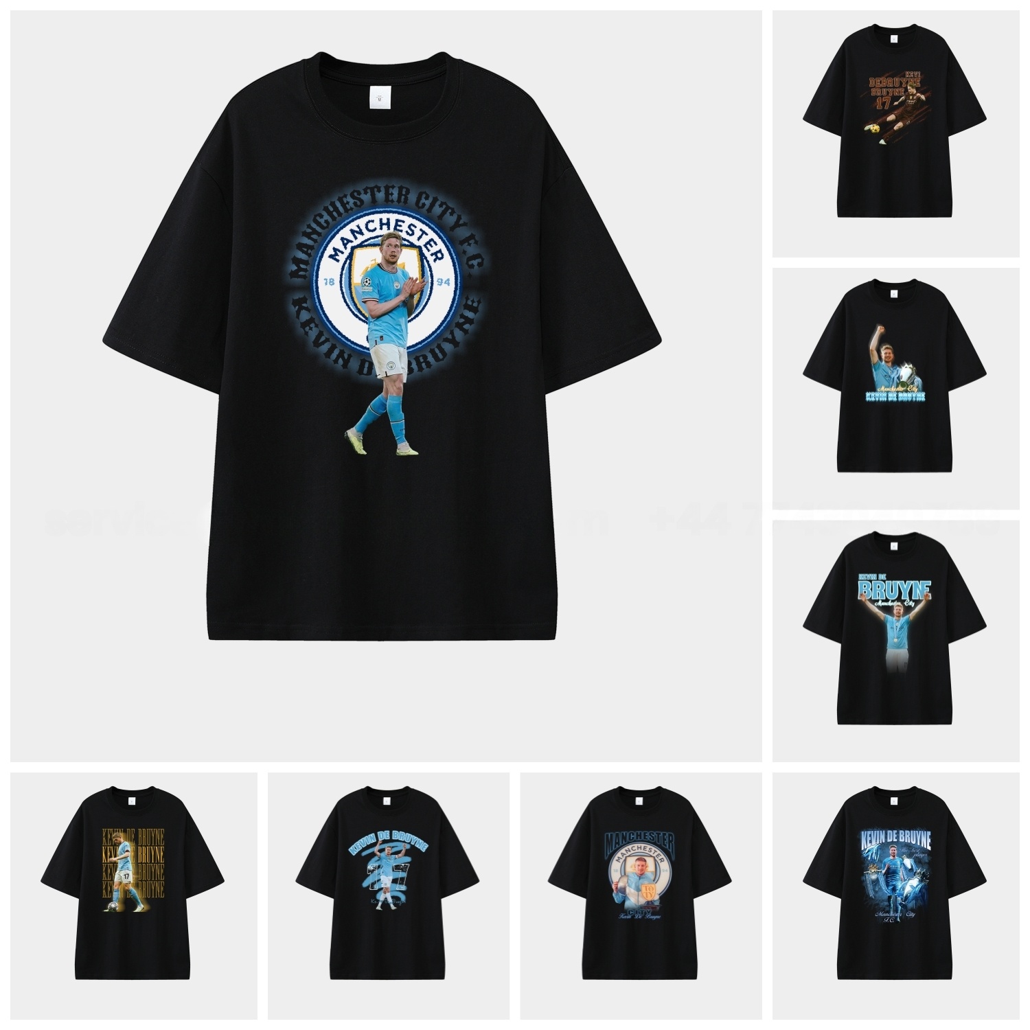 Manchester City Kevin De Bruyne Career Memory Fragments Unisex Pure Cotton T-shirt - JerseysGala