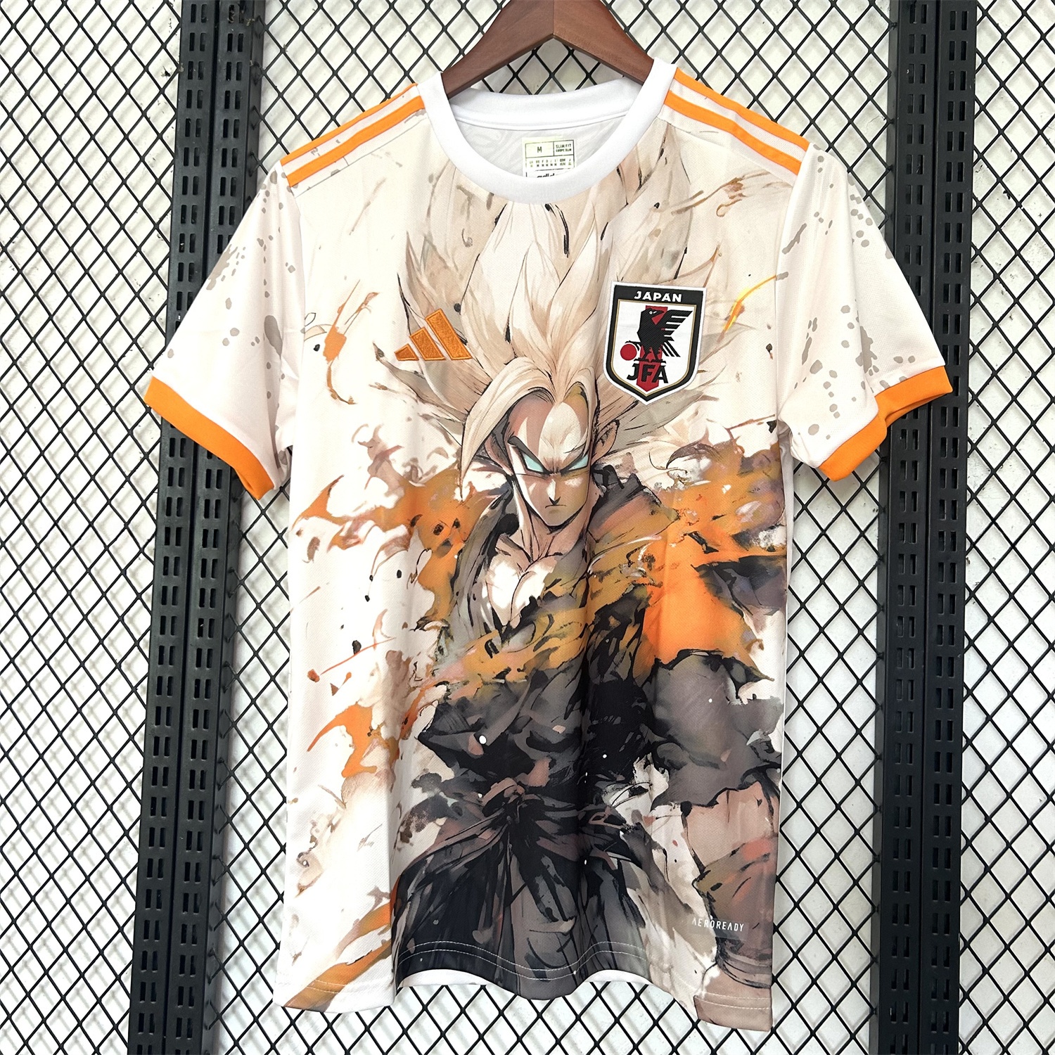 Japan 25-26 Dragon Ball White Hair Goku Orange And White Special Jersey - Fans Version - JerseysGala
