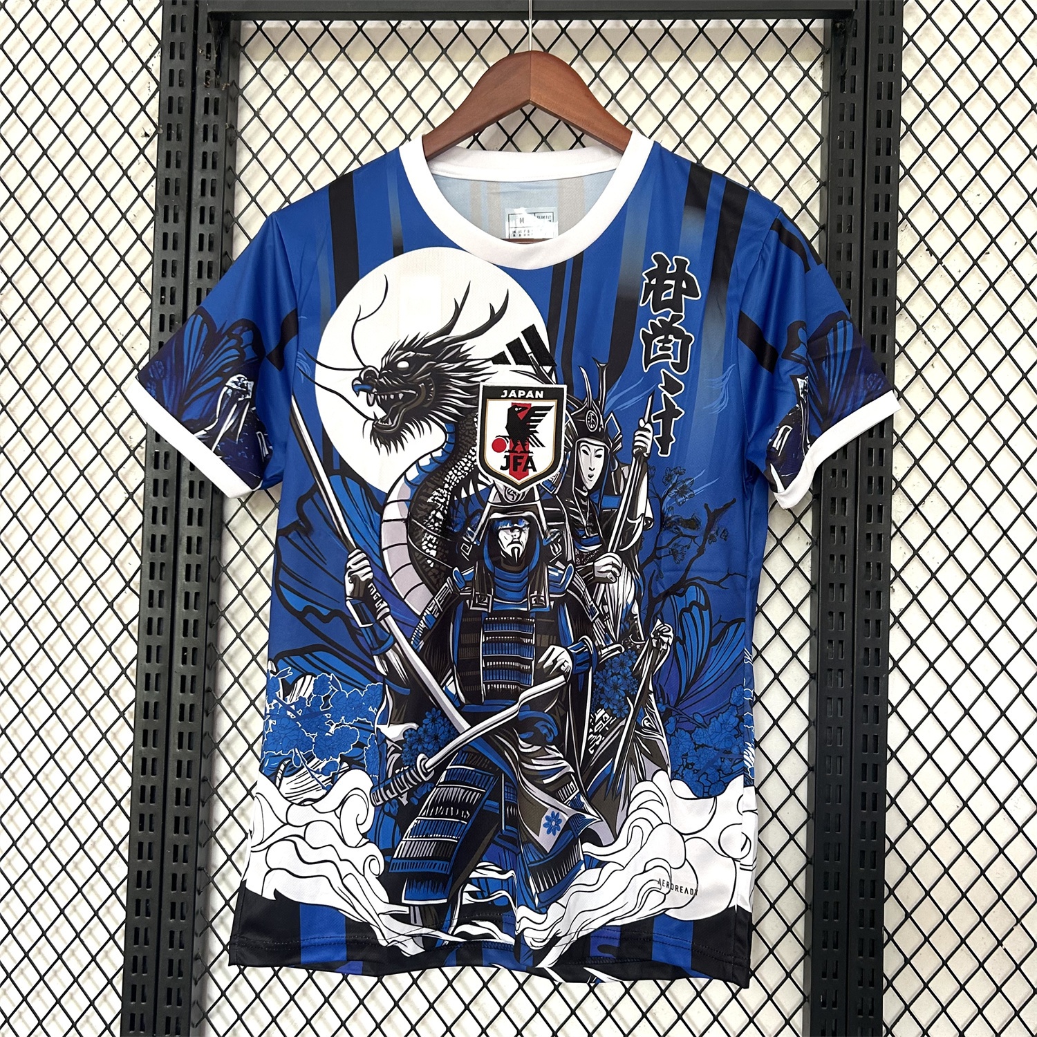 Japan 25-26 Two Blue Warriors And A Dragon Under The Moon Blue Special Jersey - Fans Version - JerseysGala
